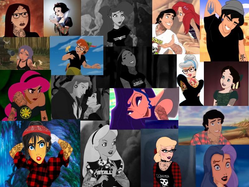 Punk Rock Disney Characters